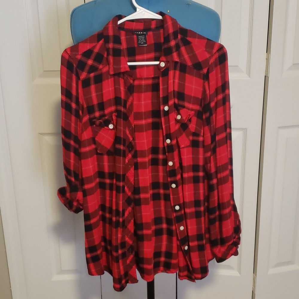 Black and Red Plaid Shirt